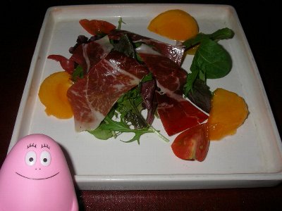 【向附Ｂ】イベリコ豚の生ハムと柿のサラダ 